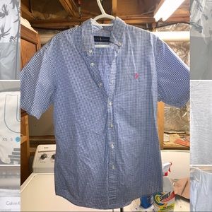 New Men’s Medium Ralph Lauren Polo White/Blue Tee